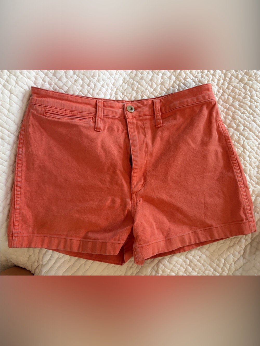 Madewell High Waist Shorts in Coral